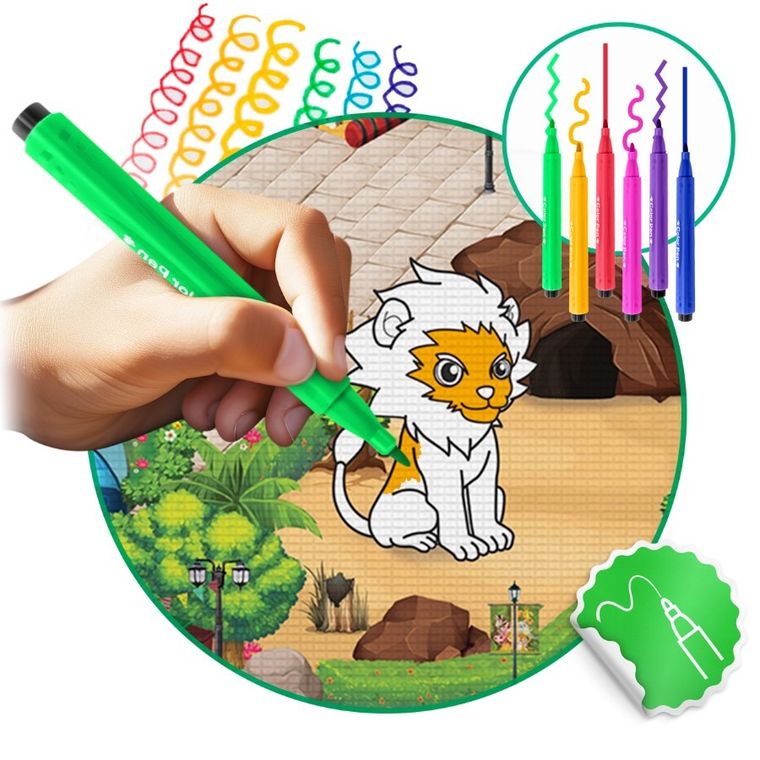 Ricokids, mata piankowa do kolorowania, 120-90-0,3 cm