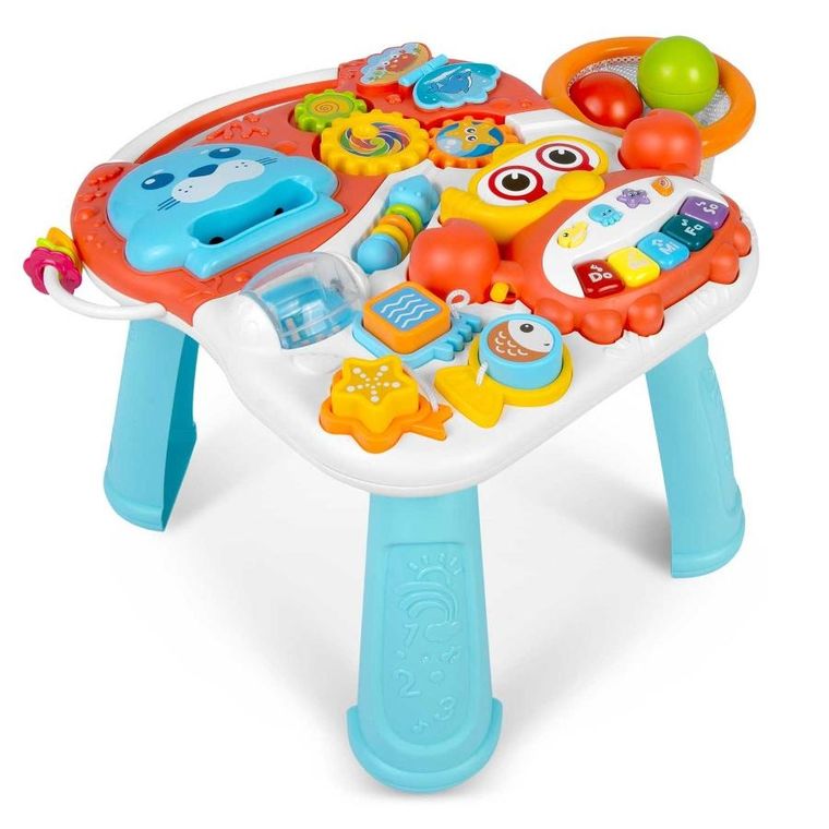 Ricokids, pchacz, chodzik edukacyjny 2w1, RK-810, biało-czerwony