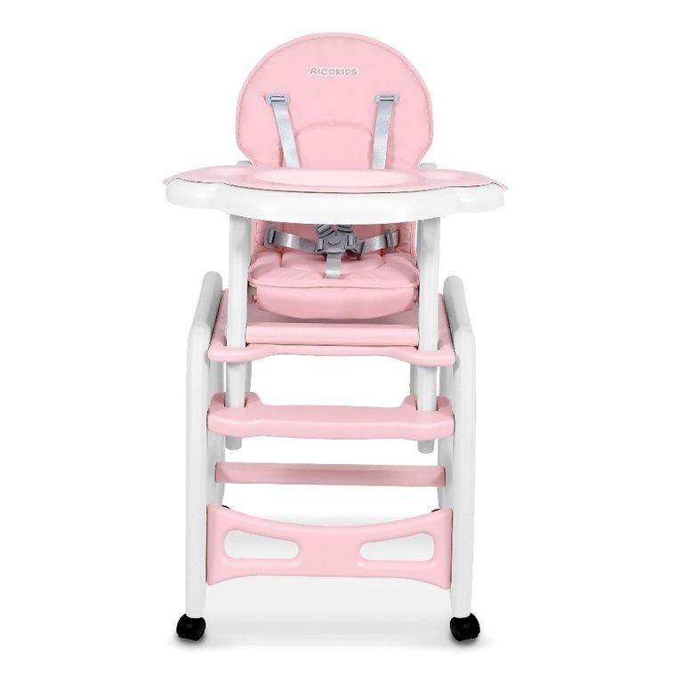 Ricokids, Sinco, krzesełko do karmienia, 5w1, różowe