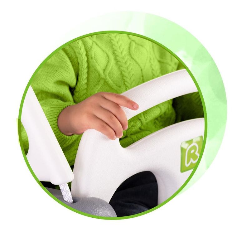 Ricokids, Słonik, huśtawka kubełkowa 3w1, szaro-zielona