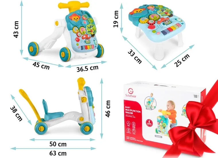 Ricokids, stolik edukacyjny 4w1, zielony