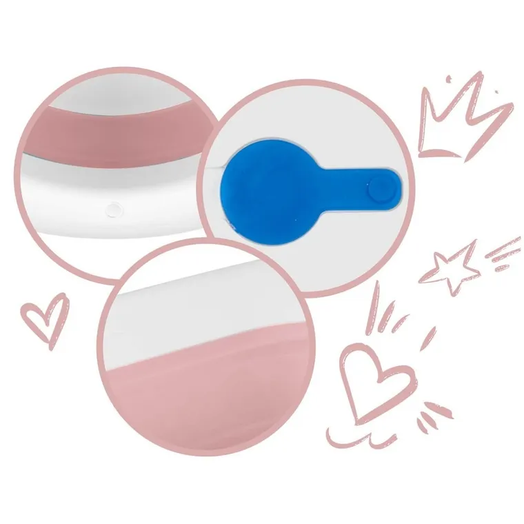 Ricokids, Wanienka dla niemowląt z termometrem RK-282 biało-różowa