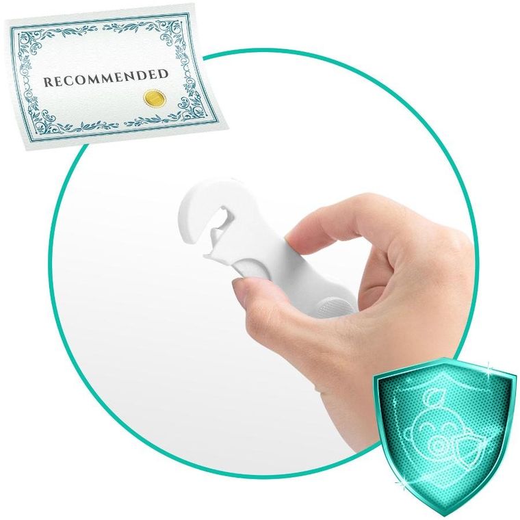 Ricokids, zabezpieczenie otwierania szafek, białe, 10 szt.