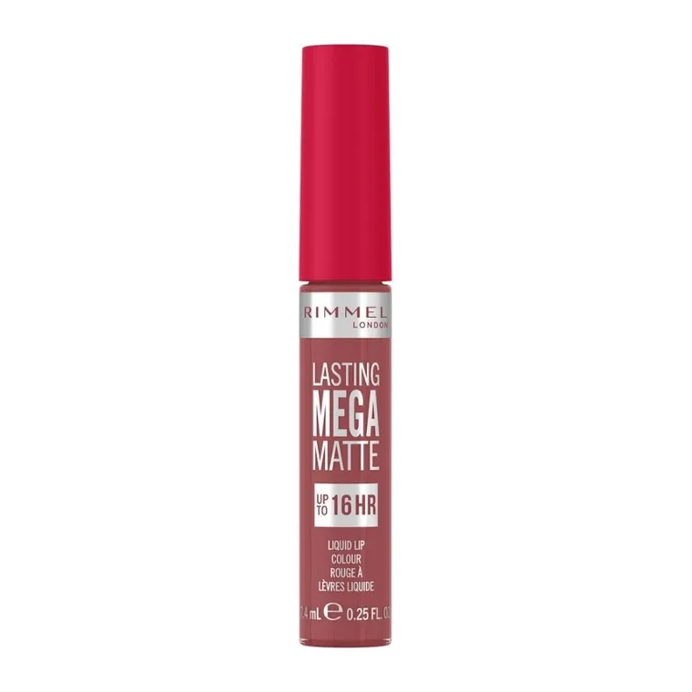 Rimmel, Lasting Mega Matte, długotrwała matowa pomadka w płynie do ust, nr 210, Rose & Shine, 7.4 ml