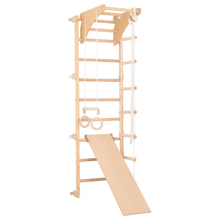 Rinagym, drabinka gimnastyczna, Eco-pine+slide, naturalny