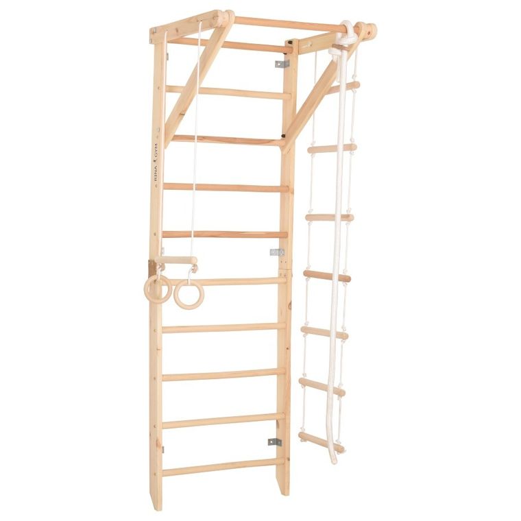 Rinagym, drewniana drabinka gimnastyczna, naturalny