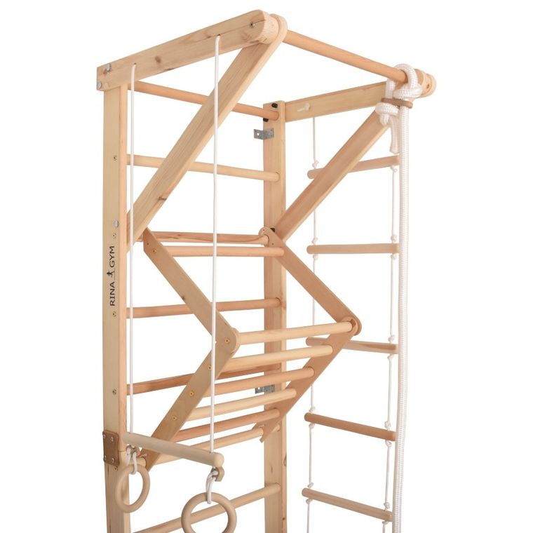 Rinagym, drewniana drabinka gimnastyczna, Sport 3, naturalny