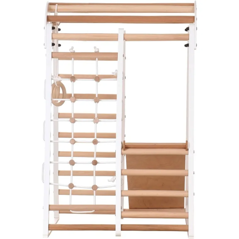 Rinagym, drewniany trójkąt gimnastyczny, wspinaczkowy, biały