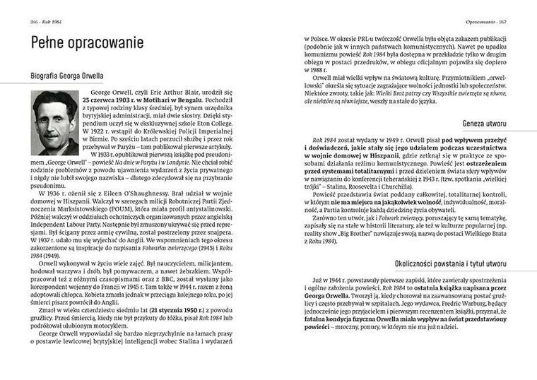 Rok 1984. Wydanie z opracowaniem i streszczeniem