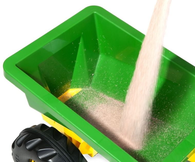 Rolly Toys, John Deere, przyczepa Rolly Streumax piaskarka, 125111