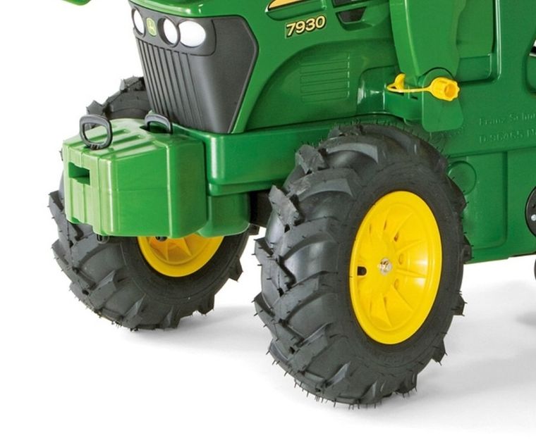 Rolly Toys, John Deere, traktor Rolly Farmtrac, z łyżką i pompowanymi kołami, 710126