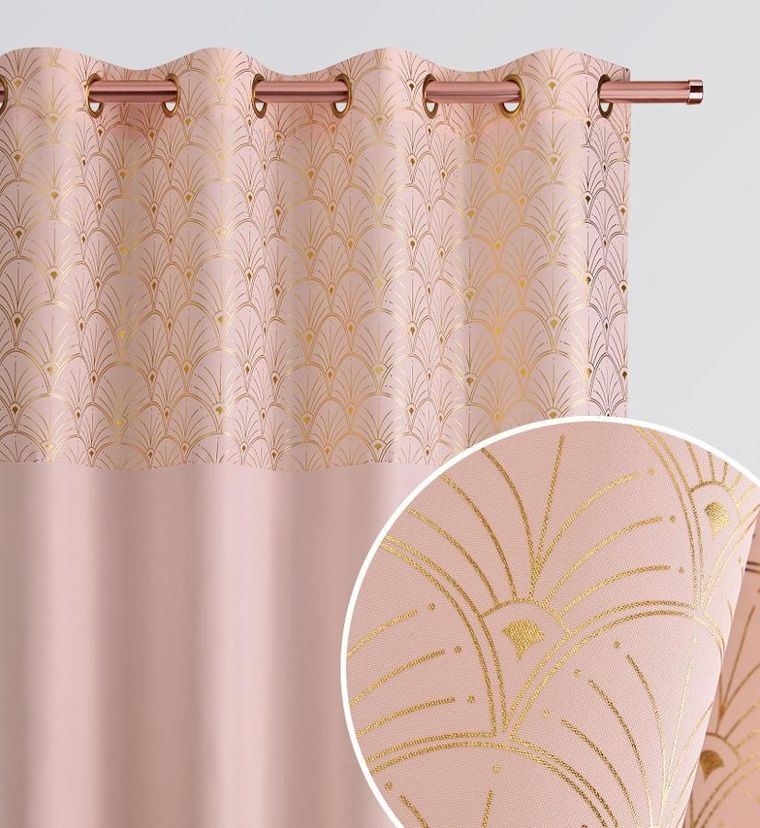 Room99, Belissa, zasłona na przelotkach, pudrowy róż, 140-250 cm