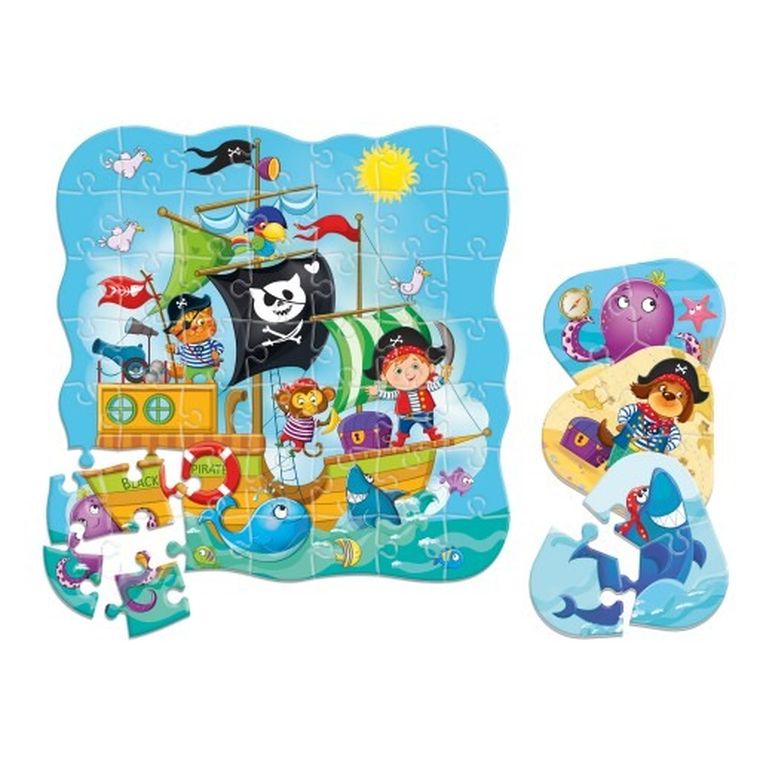 Roter Kafer, Piraci, mini gra i puzzle, 49 elementów