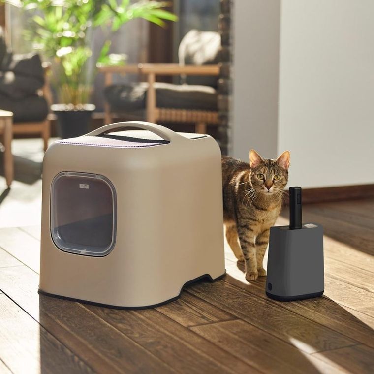 Rotho, łopatka z podstawką +worki 16-8cm antracyt