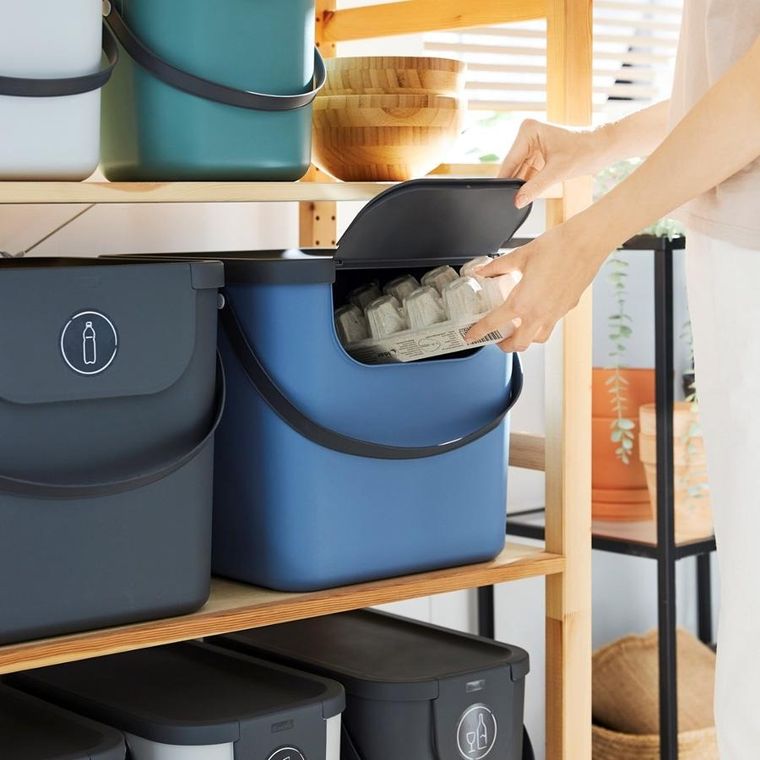 Rotho, pojemnik do segregacji odpadów 25l albula niebieski