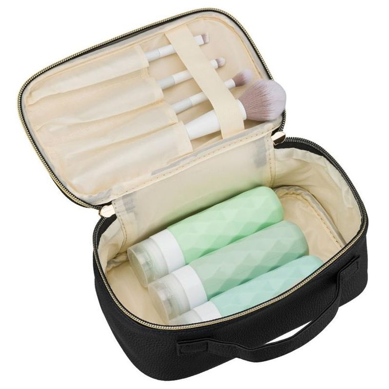 Rovicky, kosmetyczka, skóra ekologiczna, jasnobeżowa