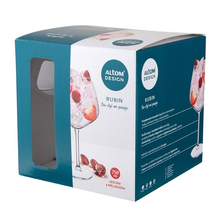 Royal Leerdam, rubin xxl kieliszek, komplet 4 kieliszków, 750 ml