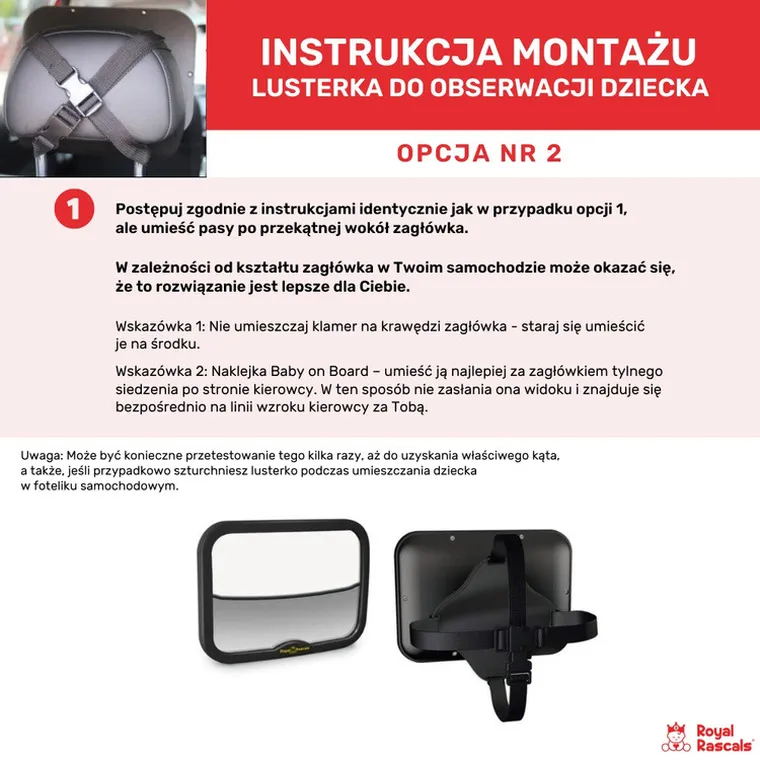 Royal Rascals, lusterko do samochodu, czarne