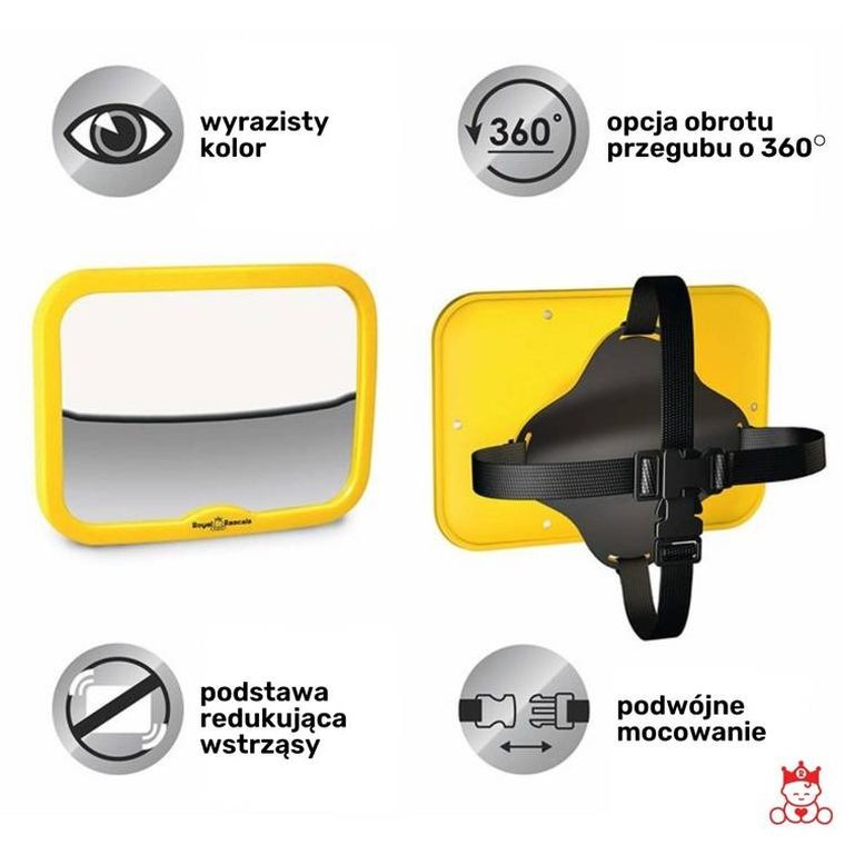 Royal Rascals, lusterko do samochodu, żółte