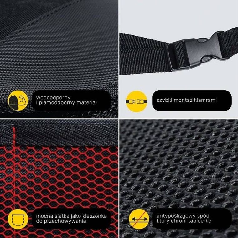 Royal Rascals, mata pod fotelik samochodowy, czarna