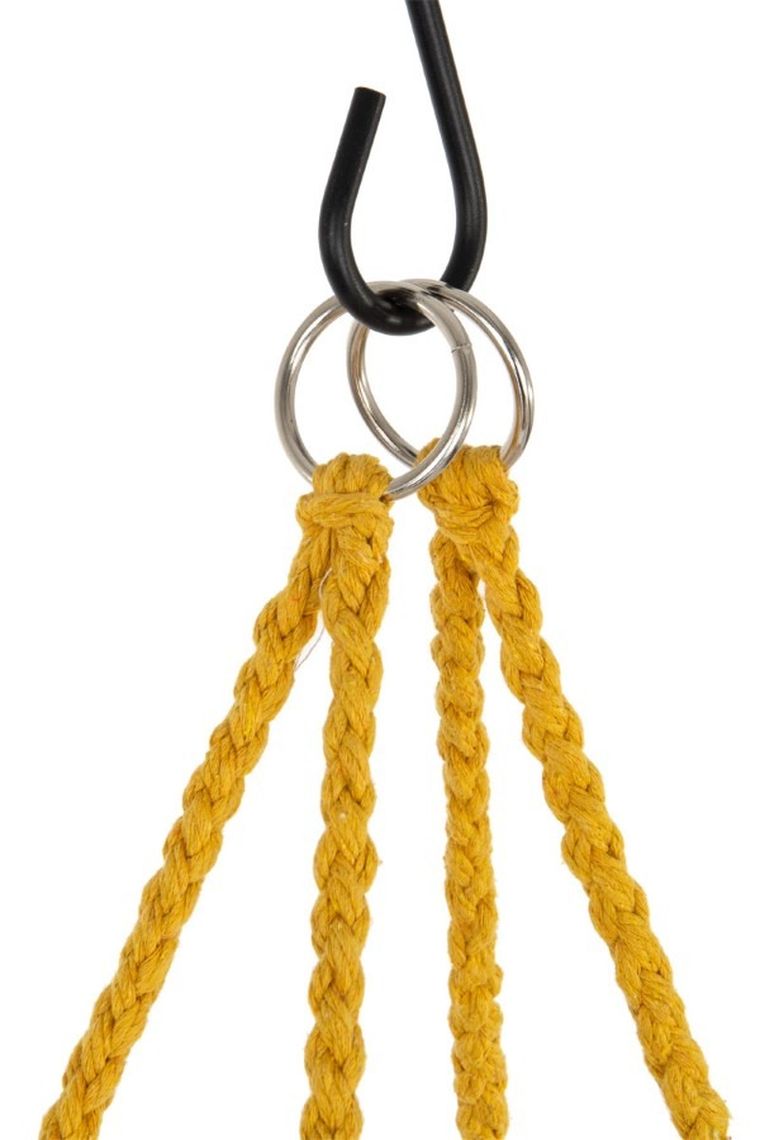 Royokamp, hamak ażurowy, fotel wiszący z poduszką, miodowy, 80-60 cm