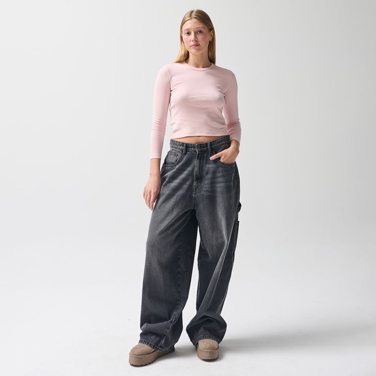 Różowa koszulka z długim rękawem NOWEAR