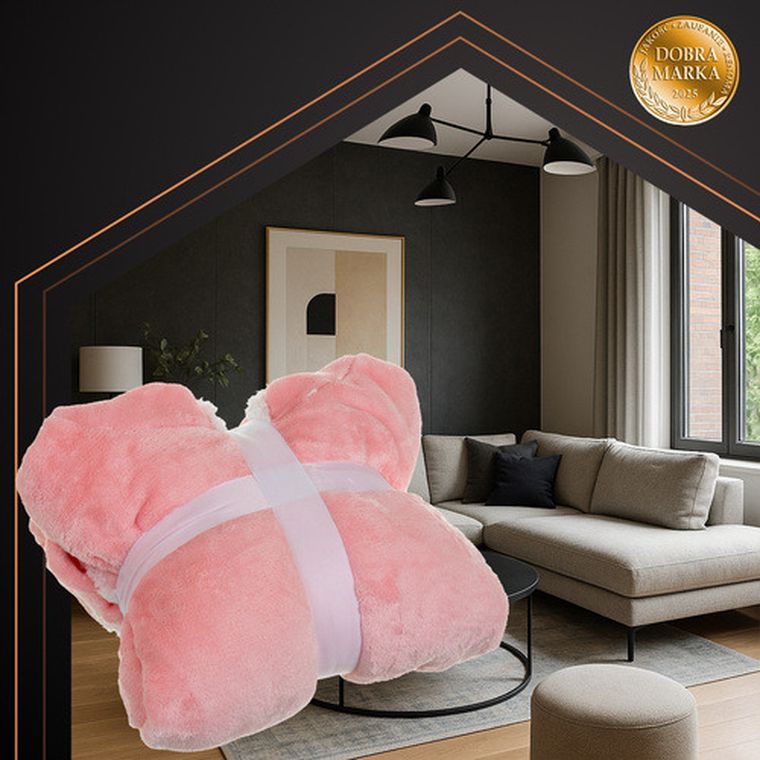 Ruhhy, bluza XXL, koc, różowy, 26144