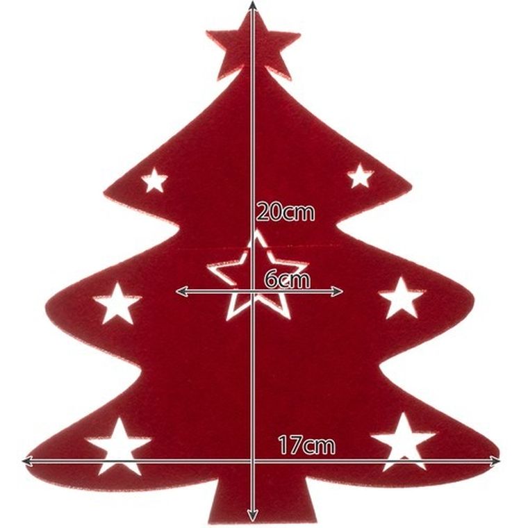 Ruhhy, etui na sztućce, choinki, 12 szt.