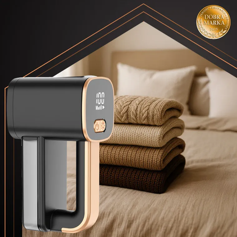 Ruhhy, golarka do ubrań, bezprzewodowa, czarna