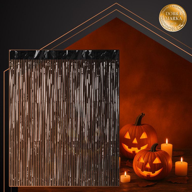 Ruhhy, kurtyna dekoracyjna, czarna, 100-200 cm