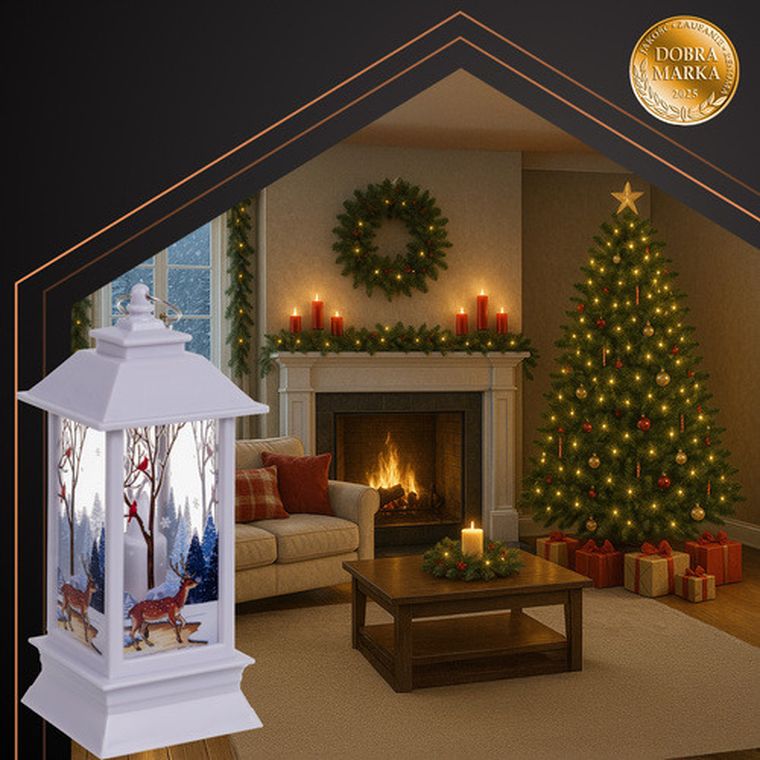 Ruhhy, latarenka świąteczna LED, biała