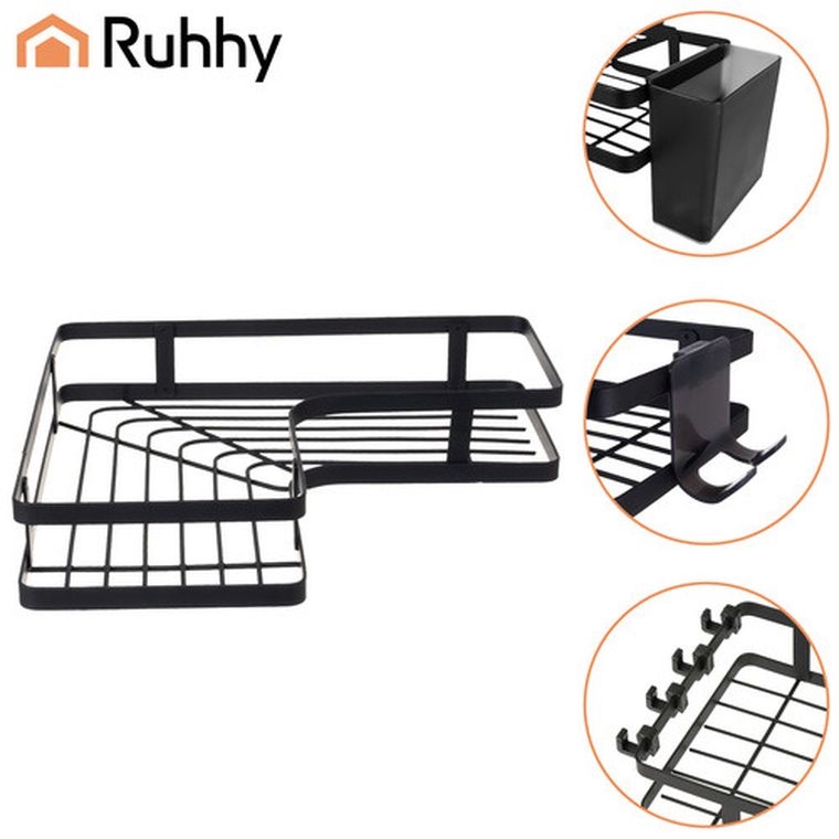 Ruhhy, półka łazienkowa, narożna, 2 szt.