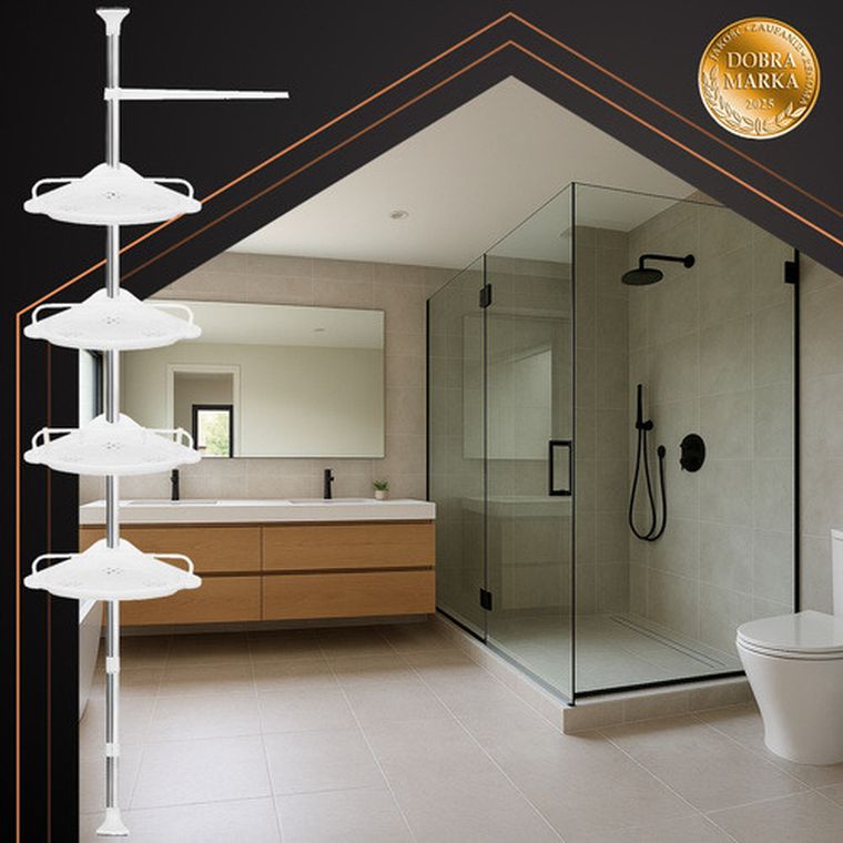 Ruhhy, półka prysznicowa, narożna, 26639