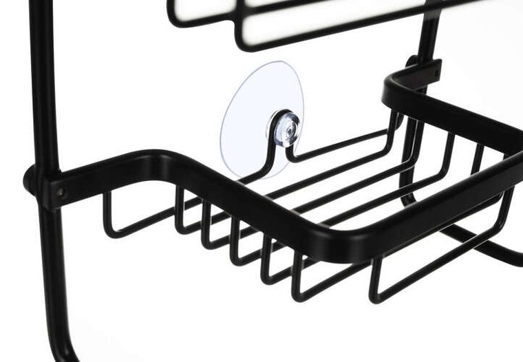 Ruhhy, półka prysznicowa zawieszana, czarna