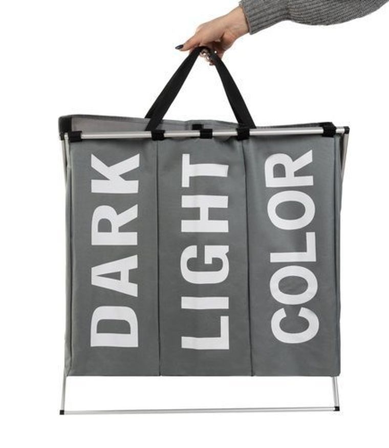 Ruhhy, składany kosz na pranie, 3 komorowy