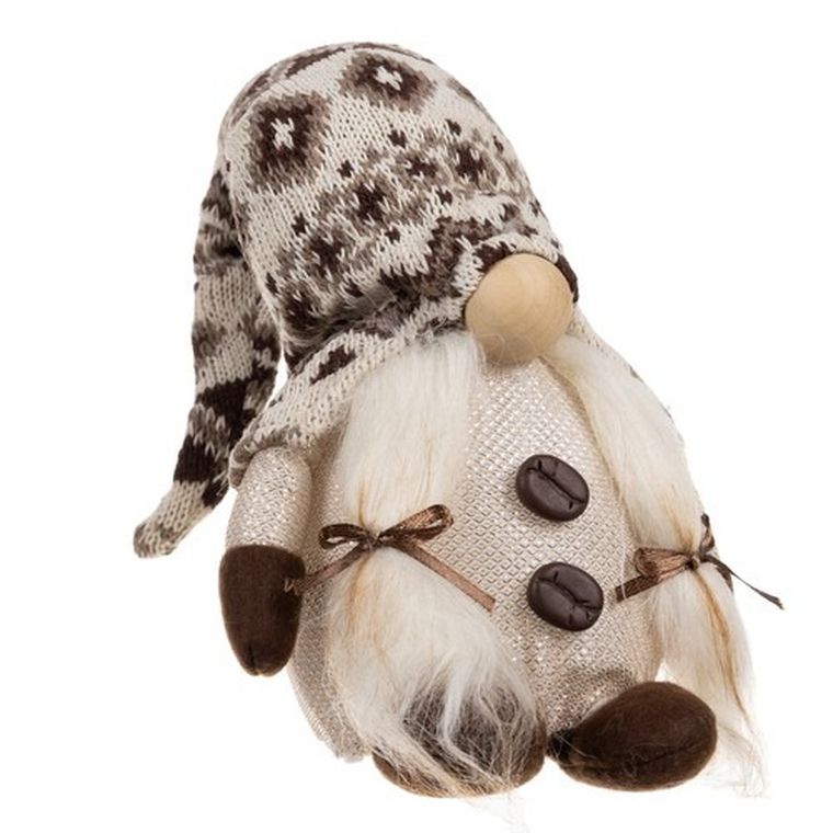 Ruhhy, skrzat stojący, świecący LED, szary