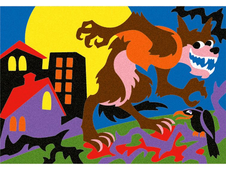 Sabbiarelli, album do kolorowania magicznym piaskiem, potwory