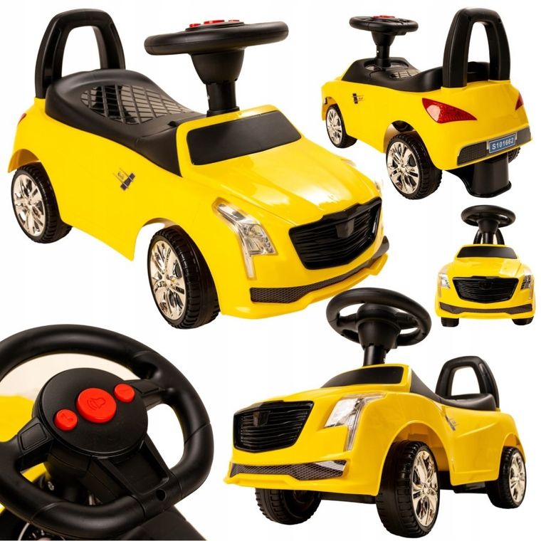 Sabi Toys, odpychacz, jeździk, żółty