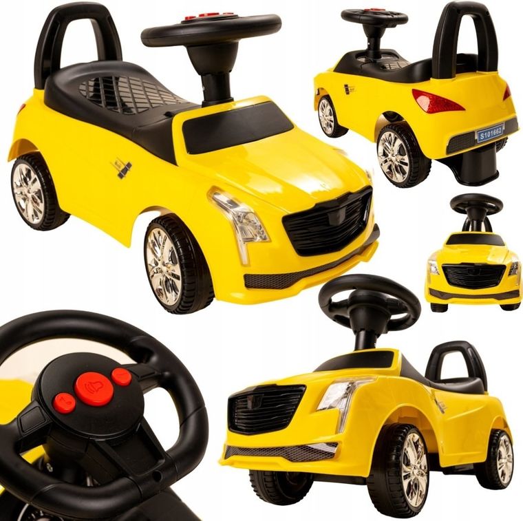 Sabi Toys, odpychacz, jeździk, żółty