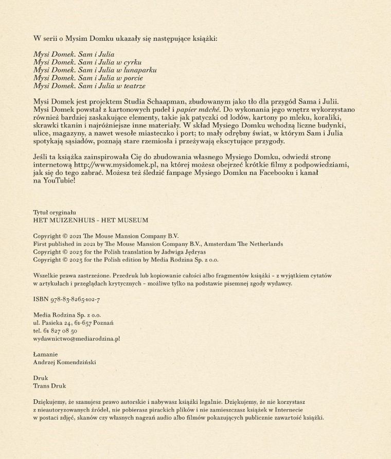 Sam i Julia w Muzeum. Mysi domek