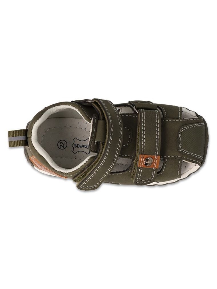 Sandały chłopięce, khaki, Befado