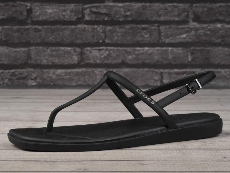 Sandały damskie, czarne, Crocs Miami Thong Flip