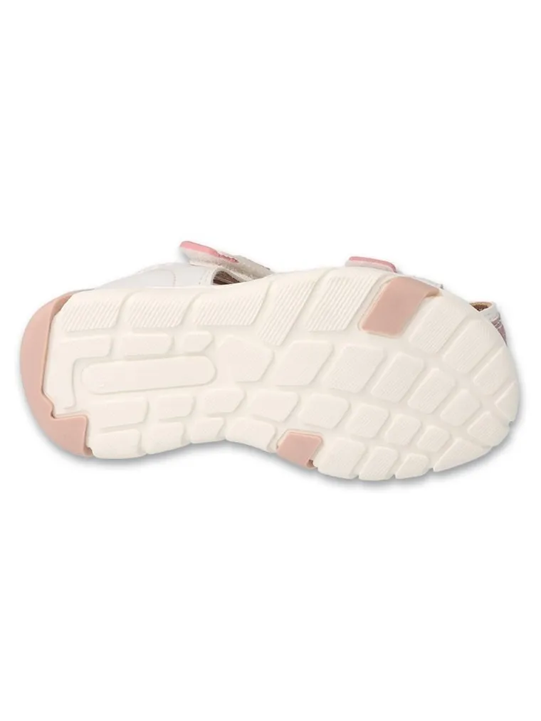 Sandały dziewczęce, białe, skórzana wkładka, Befado