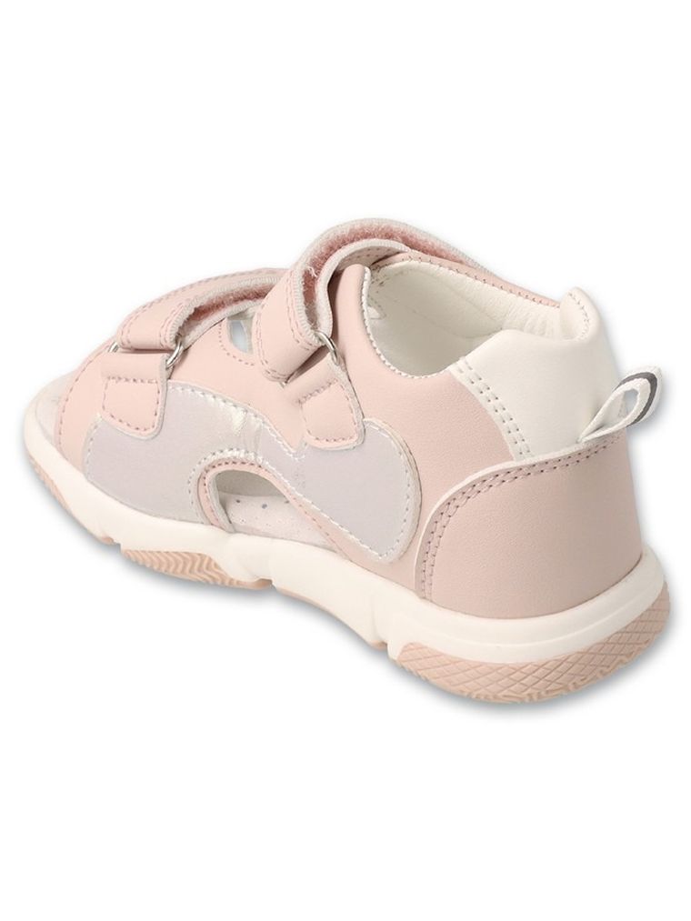 Sandały dziewczęce, różowe, skórzana wkładka, Befado