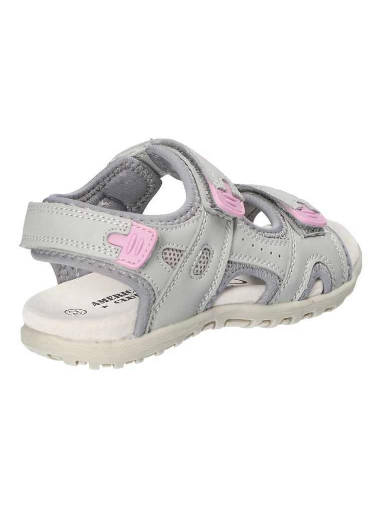 Sandały dziewczęce, szare, American Club
