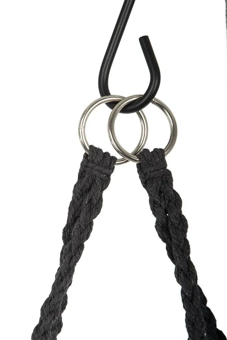 Saska Garden, ażurowy fotel wiszący, bocianie gniazdo, ciemny szary, 80-60 cm