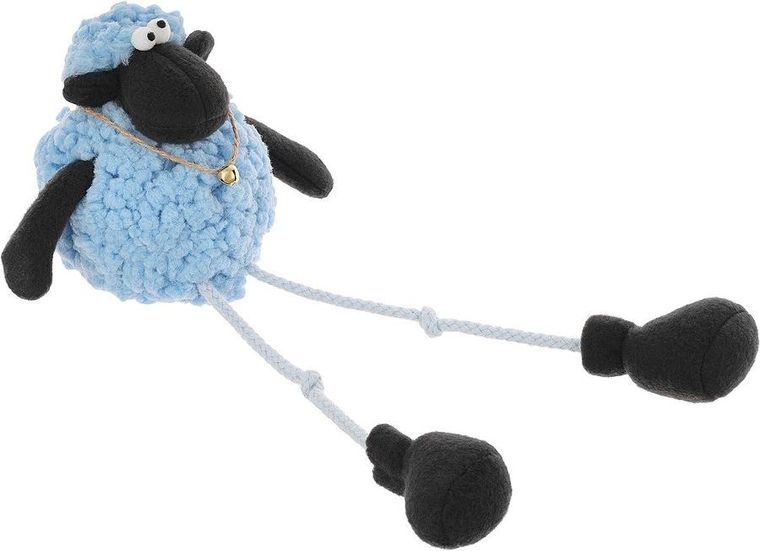 Saska Garden, dekoracja wiosenna, baranek siedzący, niebieski, 10+25 cm