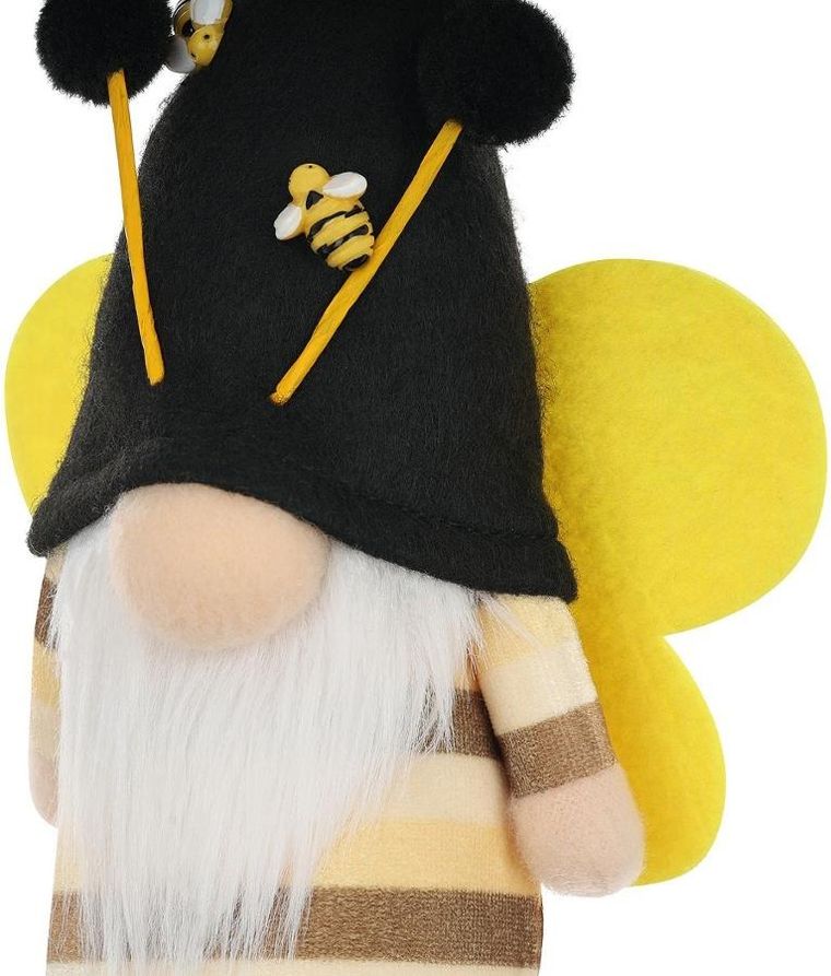 Saska Garden, dekoracja wiosenna, skrzat gnom, pszczółka zawieszka, czarna, 20 cm