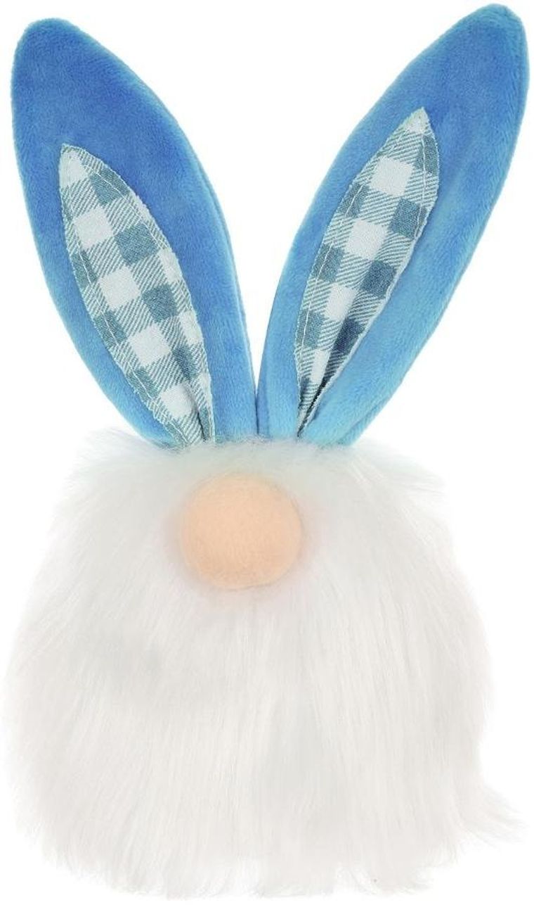 Saska Garden, dekoracja wiosenna, zajączek, niebieski, 18 cm