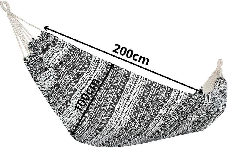 Saska Garden, hamak ogrodowy 1-osobowy, etno z pokrowcem, 200-100 cm
